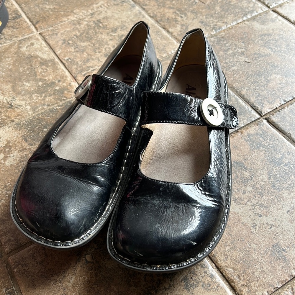 Patent Leather Black Mary Jane Algeria Comfort Shoes Womens 39 Size 8 US